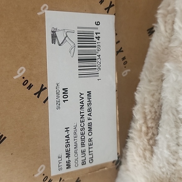 Blue iridescent/navy glitter heels - Picture 4 of 4